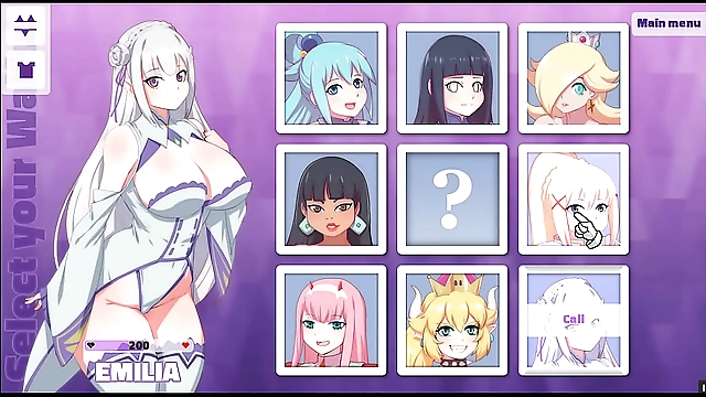 Revealing Emilia from Re-Zero: Ultimate Hentai Game Parody with a Naughty Girls Deepthroat Performance