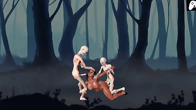 JAV Hentai Gameplay P1 - Military Babe Gets Fucked by Zombies with Hard Cocks, Cum on Face and Ass