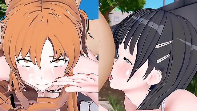 Asuna & Suguga inoptic - Luscious JAV Enchantresses Mesmerize with Their Alluring Seductive Moves