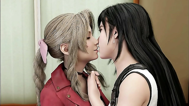 Lesbian Delight: Aerith & Tifas Steamy Sapphic Celebration