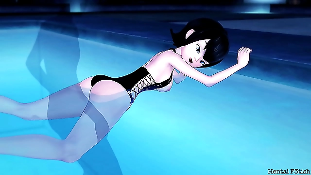 Mavis' Luscious Poolside Sex Romp at Hotel Transylvania - You Won't Believe the Alluring Slut's Moves!