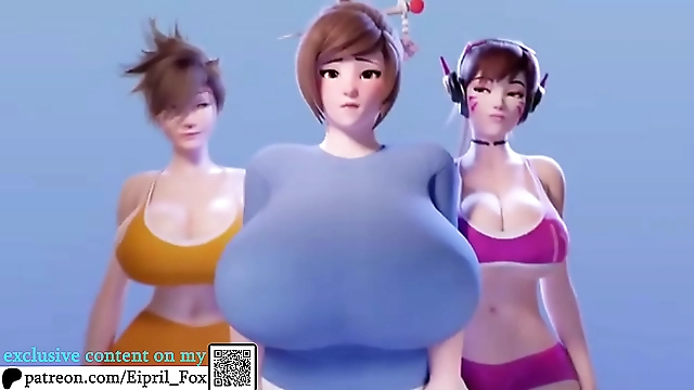 Holy Shit! Tracer and D Va's Milking Session in 4K Ultra HD - Overwatch Hentai
