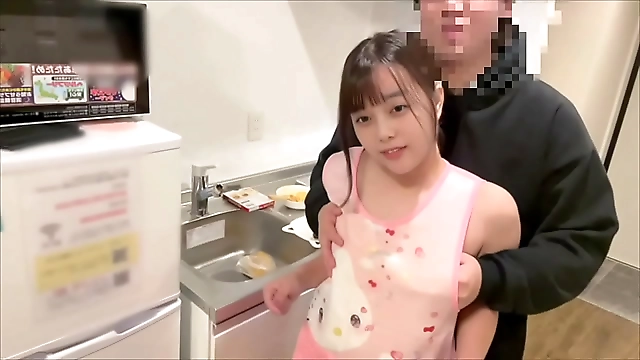 JAV Slut Gets Naughty in the Kitchen, Can't Resist Her Own Naked Apron!