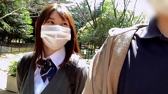 Japanese Kitten (JK) Gets Her Beautiful Tits and Pussy Stimulated, Cums All Over the Place! Must-See School Girl Fucked in the Middle!