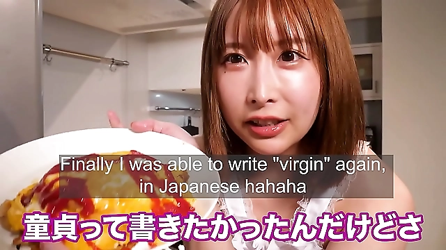 JAV Hottie with Luscious Nipple Full View Makes Omelet Rice in a Naked Apron