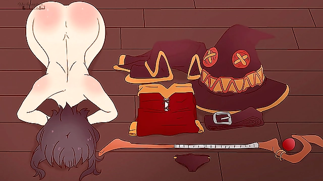 JAV Enchantress Megumi Invites Black God for Mind-Blowing Sex in Hentai KonoSuba Parody