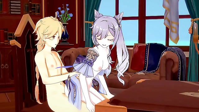 Japanese Hentai Genshin Impact Ganyu Blowjob and Fucked - Aether's Ultimate Pleasure