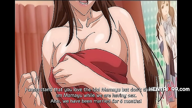 Hentai Heaven: Naughty Cheating with a Big Tit Idol Lookalike in Front of a Napping Husband
