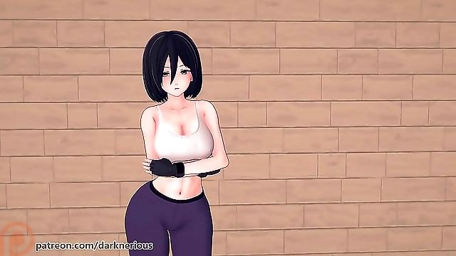 Fierce Kissing - Mikasa and Erens Steamy Training Session (Shingeki no Kyojin)