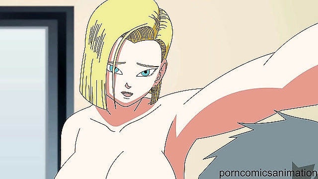 Luscious Busty Babe Android 18 Dishes Out Thirst-Quenching Hentai Pleasure in Dragon Ball Super