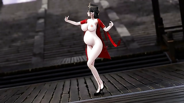 Unleash Your Desires with Yings Battle in Double Pamish Anime: A Chinese Style Red Dress Pregnant Belly Dance (3D Adult Anime)