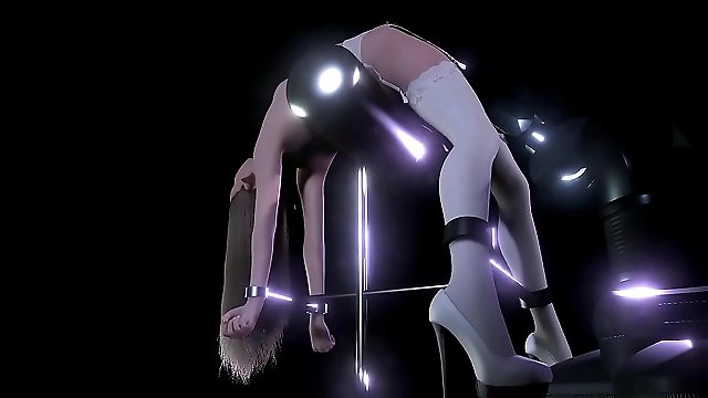 Witness the Luscious Blonde Bombshell on a Dominating Sex Machine Ride in This 3D Porn