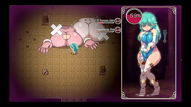 Submit to the Alluring Enchantress' Dungeon Quest in this Hentai Game PornPlay Ep3! Latex-Clad Slime Suit Pumps Tiny Futa Cock!