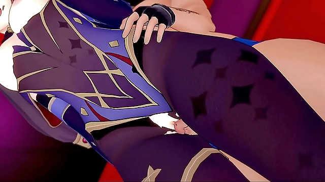 Mona Gets Her Hands on a Cock in Genshin Impact