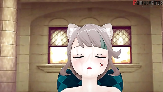 Genshin Impact: The Sultry Lynettes Steamy Sex and Blowjob Adventure, MILF-Style!