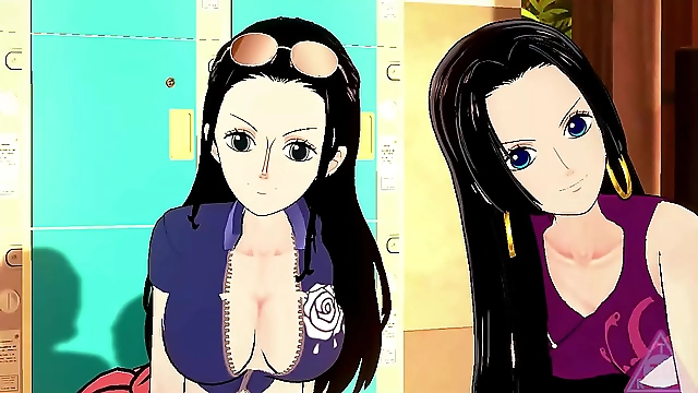 JAV MILF Nami Boa Hancock Nico Robin ONEPIECE Porn Gameplay with Blowjob Handjob and Cumshot - Uncensored Suction Sex!