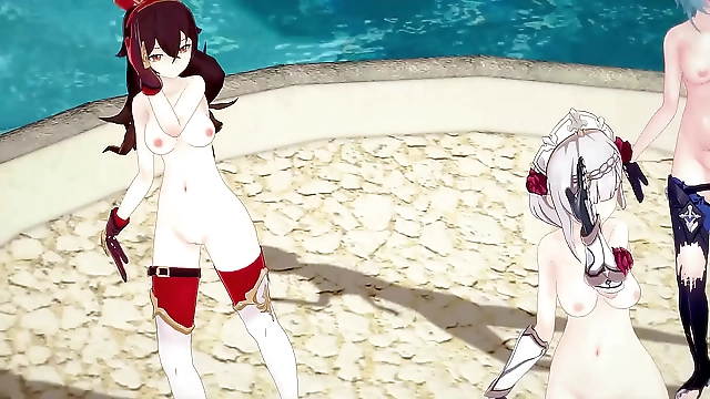 J-babe Noelle Ambers Dazzling Dance in Genshin Impact! ~ Con Calma MMD