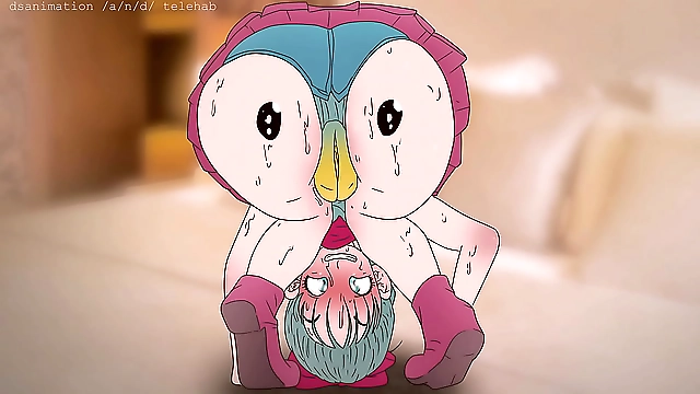 Prepare to Be Enchanted by the Luscious Piplup on Bulmas Butt in Dragon Ball Hentai Porn