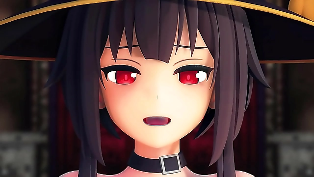 JAV Megumin from Konosuba Strips Down in Helltaker Dance MMD - Sultry Luscious Enchantress Leaves Nothing to Imagination!