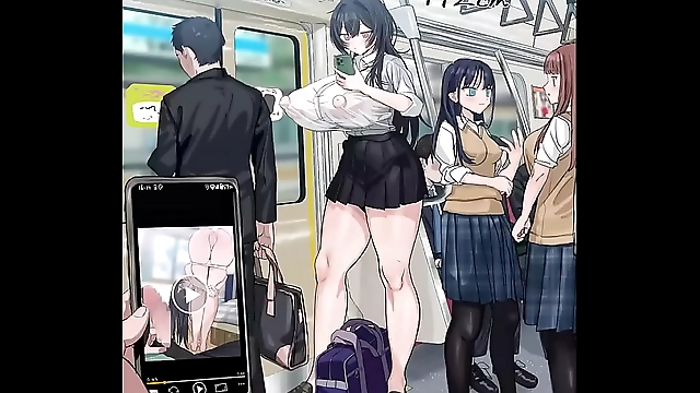 JAV Porn: I Fucked My Classmate in Public, Now I Can't Stop Watching Hentai on the Train